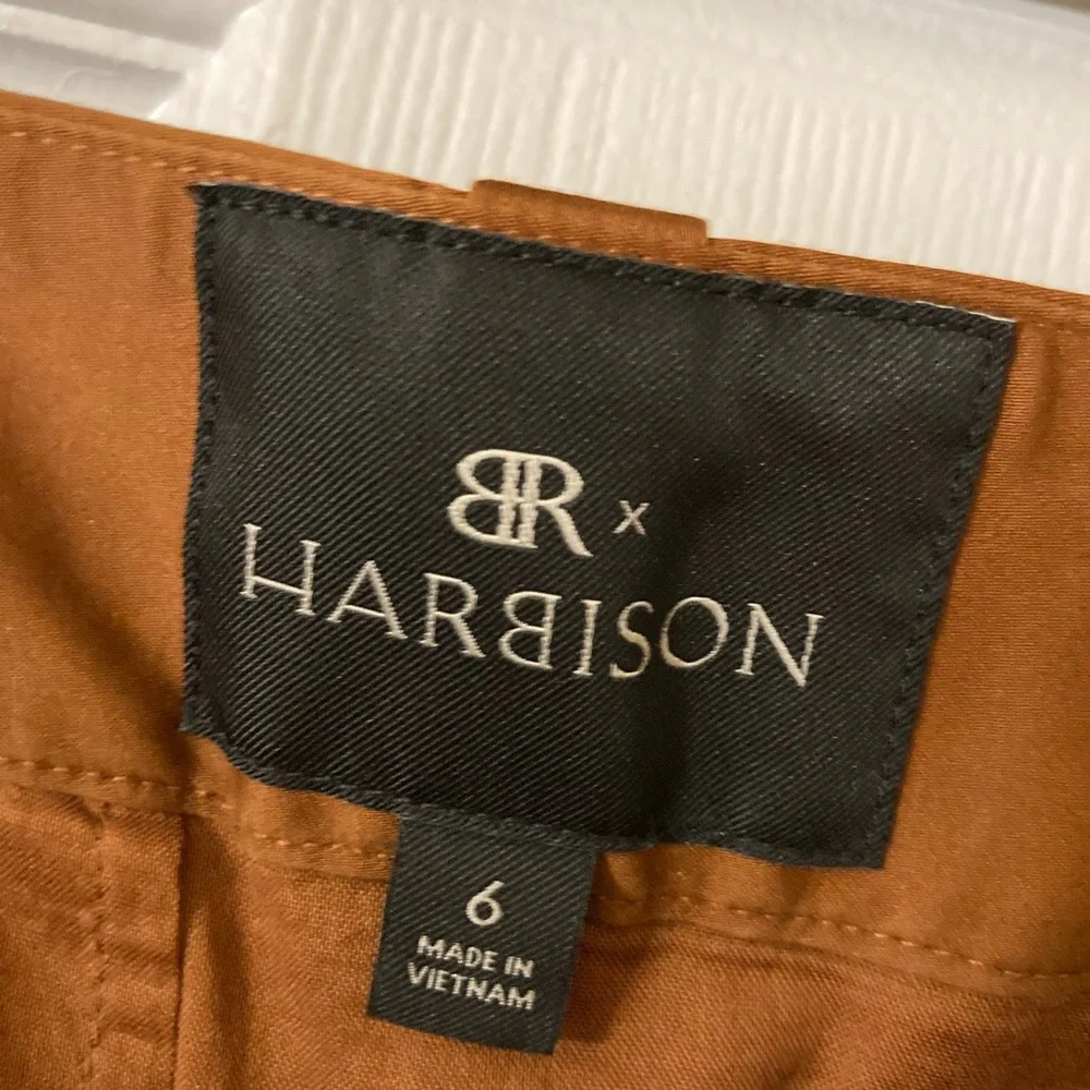 Banana Republic BRx HARBISON | Mini Skirt Gold Buckle Brown | Size 6 - Picture 2 of 5